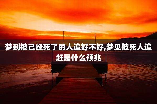 梦到被已经死了的人追好不好,梦见被死人追赶是什么预兆