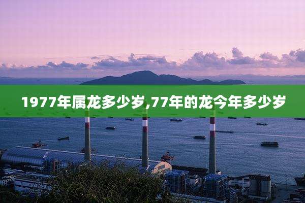 1977年属龙多少岁,77年的龙今年多少岁
