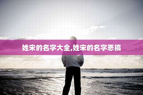 姓宋的名字大全,姓宋的名字恶搞