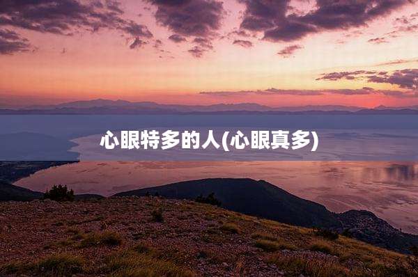 心眼特多的人(心眼真多)