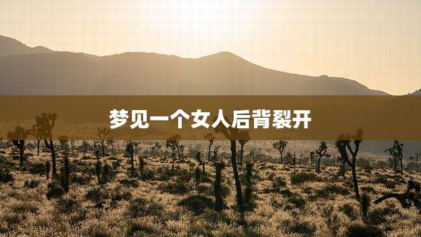 梦见一个女人后背裂开