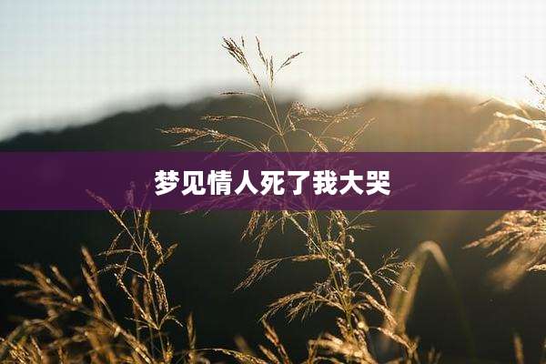 梦见情人死了我大哭