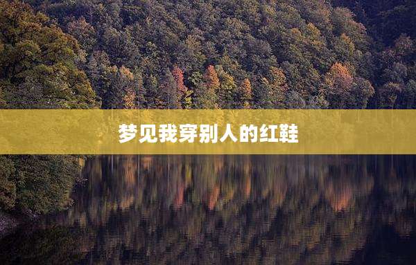 梦见我穿别人的红鞋