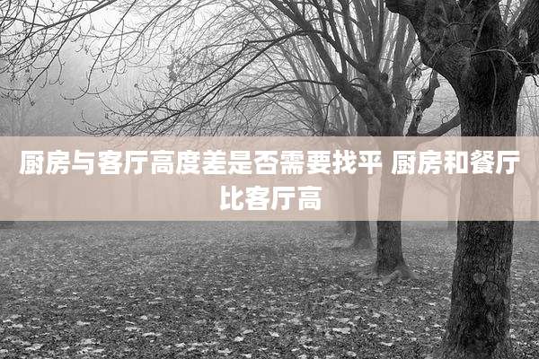 厨房与客厅高度差是否需要找平 厨房和餐厅比客厅高