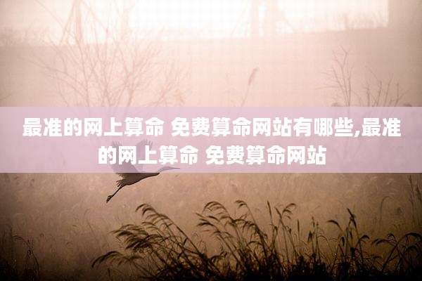最准的网上算命 免费算命网站有哪些,最准的网上算命 免费算命网站