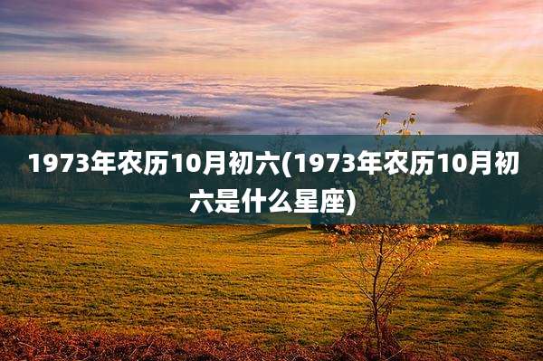 1973年农历10月初六(1973年农历10月初六是什么星座)