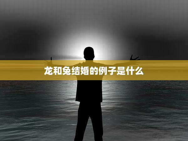 龙和兔结婚的例子是什么