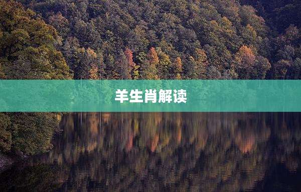 羊生肖解读