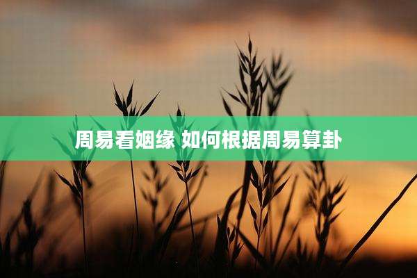 周易看姻缘 如何根据周易算卦