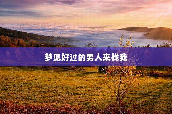 梦见好过的男人来找我