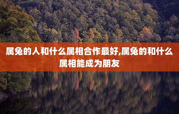 属兔的人和什么属相合作最好,属兔的和什么属相能成为朋友