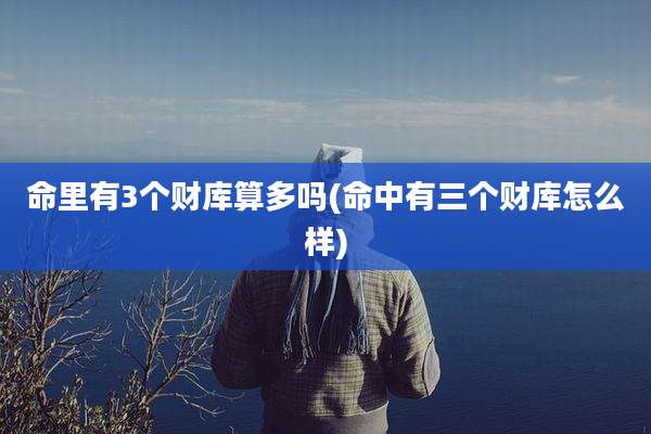 命里有3个财库算多吗(命中有三个财库怎么样)