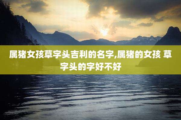 属猪女孩草字头吉利的名字,属猪的女孩 草字头的字好不好