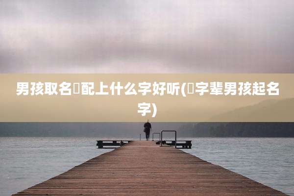 男孩取名璟配上什么字好听(璟字辈男孩起名字)