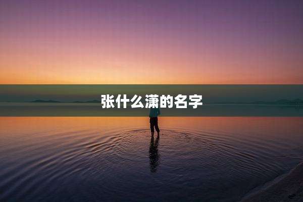 张什么潇的名字