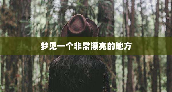 梦见一个非常漂亮的地方