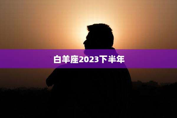 白羊座2023下半年