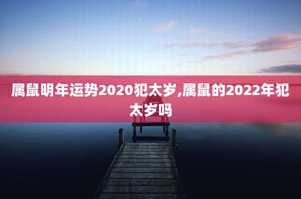 属鼠明年运势2020犯太岁,属鼠的2022年犯太岁吗