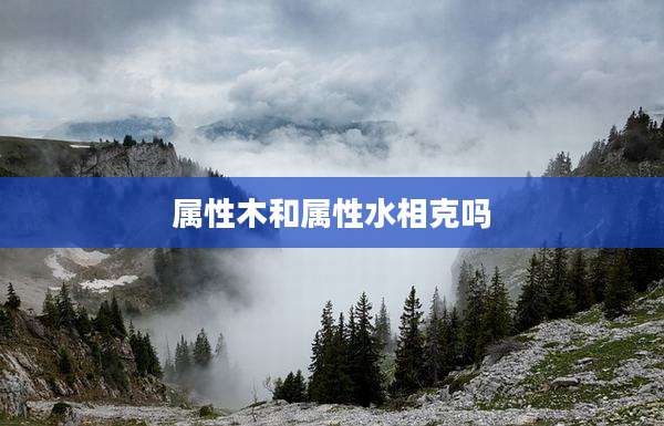 属性木和属性水相克吗