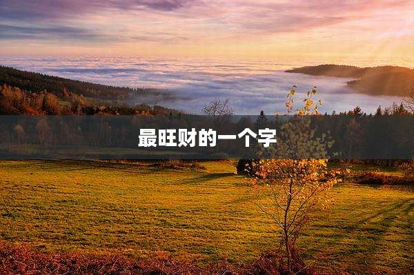 最旺财的一个字