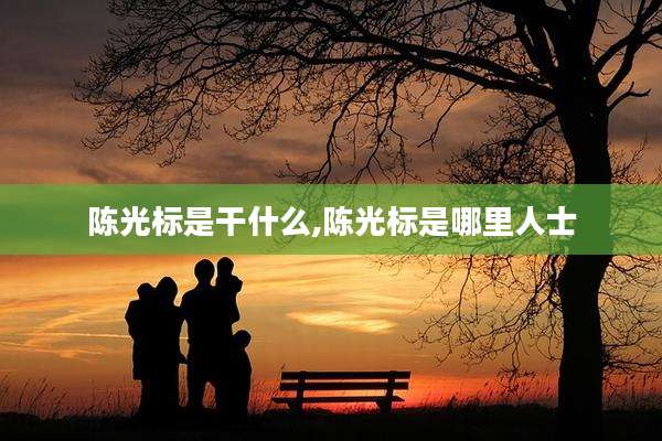 陈光标是干什么,陈光标是哪里人士