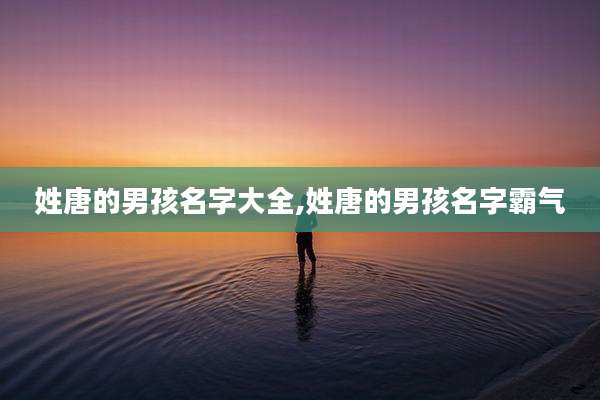 姓唐的男孩名字大全,姓唐的男孩名字霸气