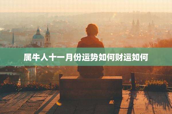 属牛人十一月份运势如何财运如何