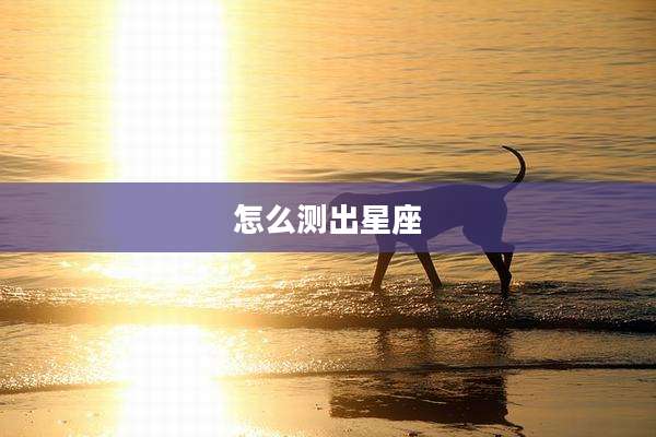 怎么测出星座