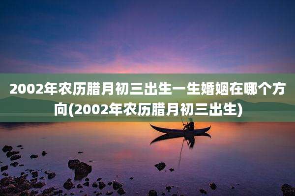2002年农历腊月初三出生一生婚姻在哪个方向(2002年农历腊月初三出生)