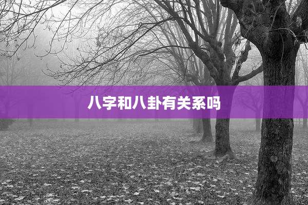 八字和八卦有关系吗