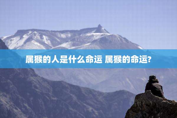 属猴的人是什么命运 属猴的命运?