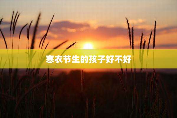 寒衣节生的孩子好不好