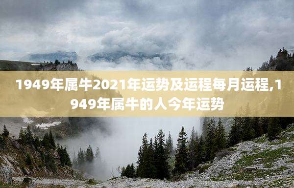 1949年属牛2021年运势及运程每月运程,1949年属牛的人今年运势