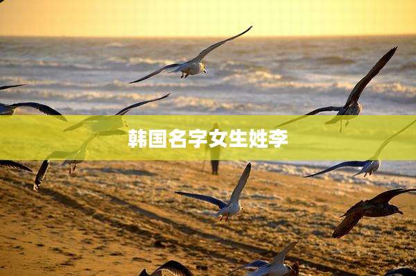 韩国名字女生姓李