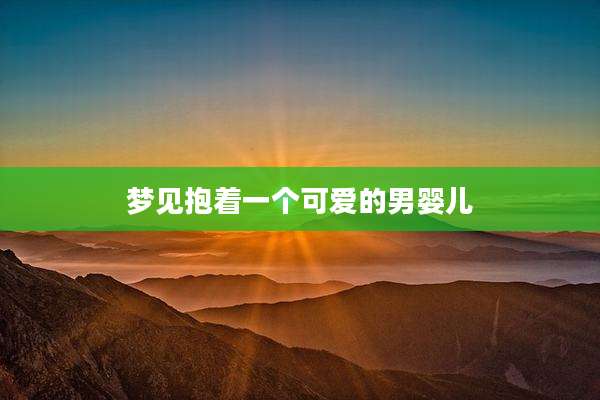 梦见抱着一个可爱的男婴儿