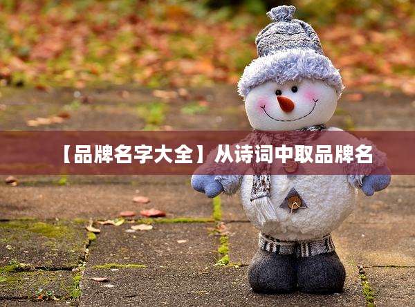 【品牌名字大全】从诗词中取品牌名