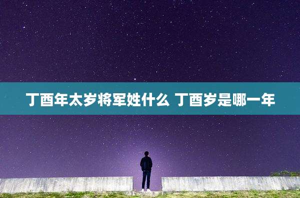 丁酉年太岁将军姓什么 丁酉岁是哪一年