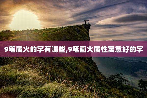 9笔属火的字有哪些,9笔画火属性寓意好的字