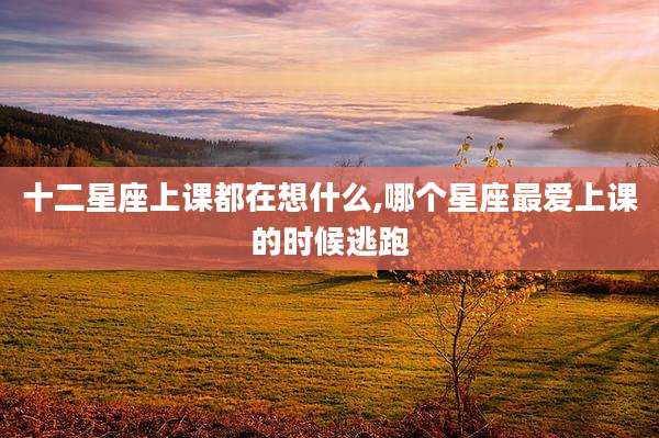 十二星座上课都在想什么,哪个星座最爱上课的时候逃跑