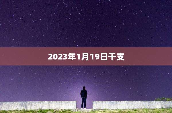 2023年1月19日干支