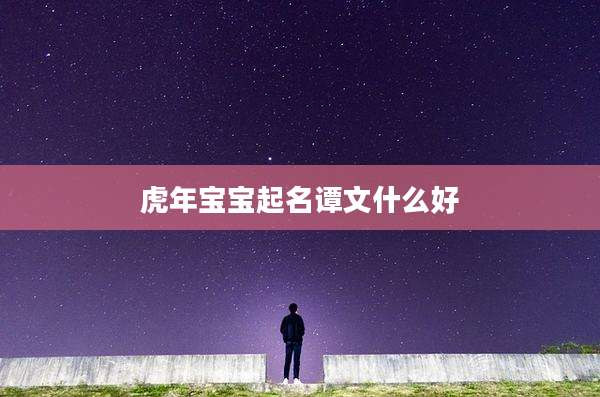 虎年宝宝起名谭文什么好