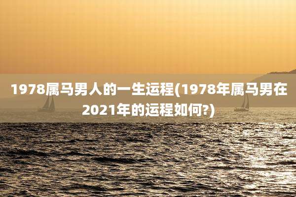 1978属马男人的一生运程(1978年属马男在2021年的运程如何?)