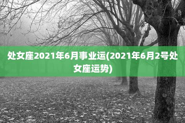 处女座2021年6月事业运(2021年6月2号处女座运势)