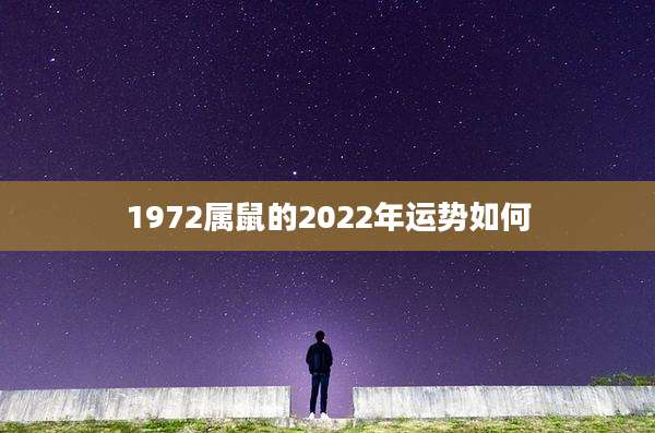 1972属鼠的2022年运势如何