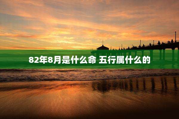 82年8月是什么命 五行属什么的