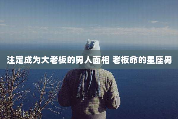 注定成为大老板的男人面相 老板命的星座男