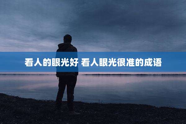 看人的眼光好 看人眼光很准的成语