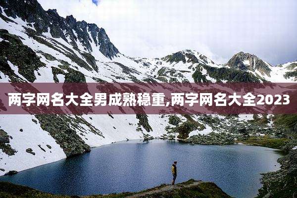 两字网名大全男成熟稳重,两字网名大全2023