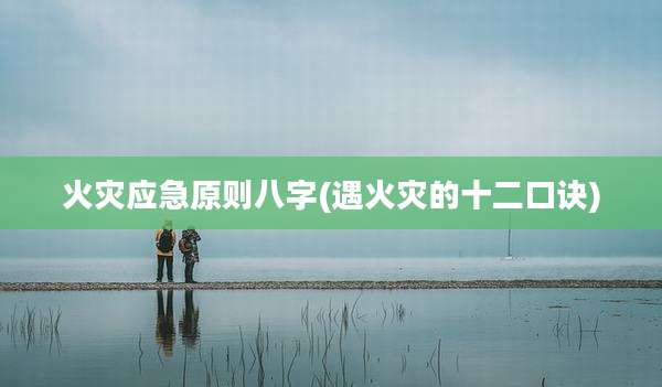 火灾应急原则八字(遇火灾的十二口诀)