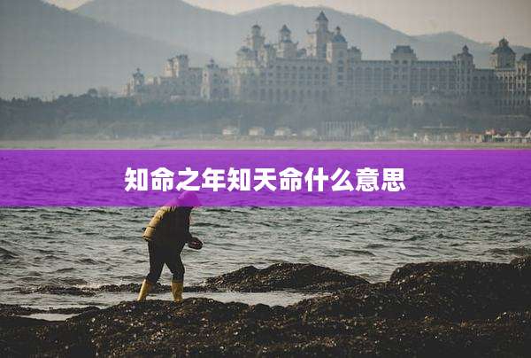 知命之年知天命什么意思